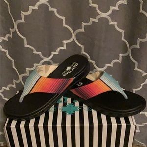 Serape Flip Flops